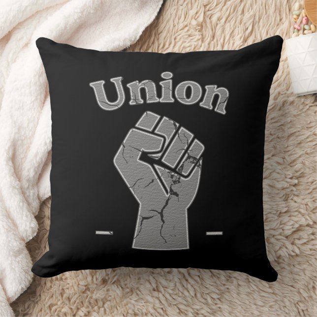 Union Strong Worker Fist Simple Design Cushion (Blanket)
