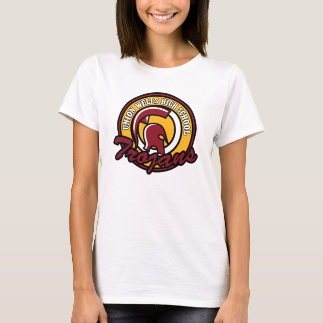 Union Wells High School Trojans T-Shirt (Front)