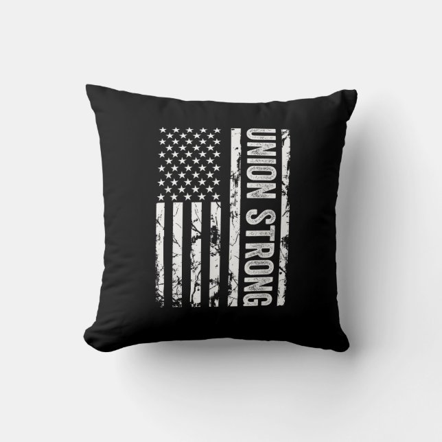 Union Workers Rights - Union Strong - Union Thug Cushion (Front)