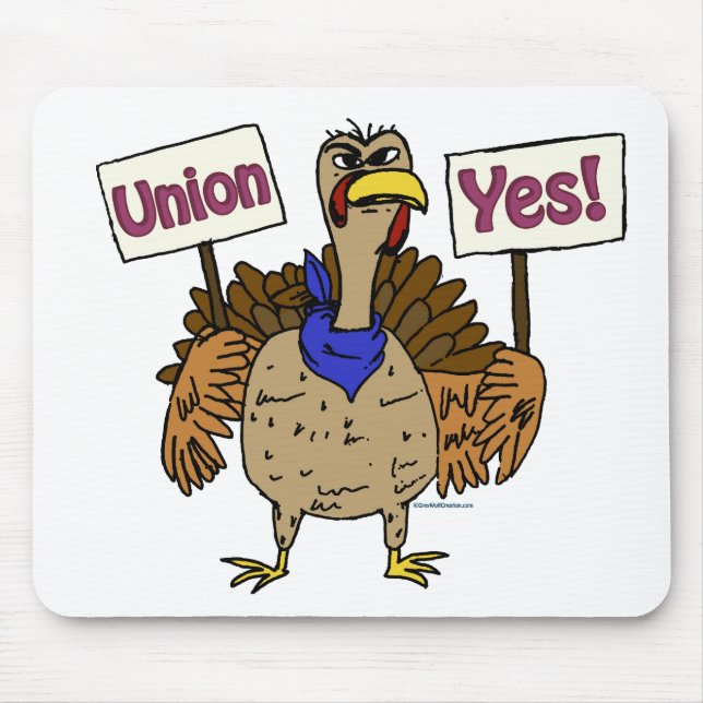 Union Yes Turkey; Talking Turkey Union Yes Mouse Pad (Front)
