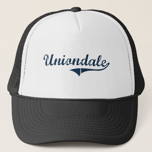 Uniondale New York Classic Design Trucker Hat (Front)
