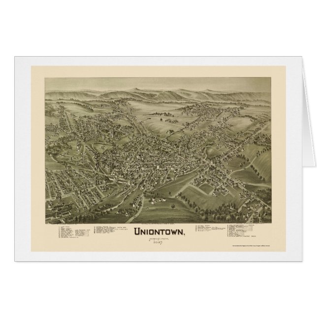 Uniontown, PA Panoramic Map - 1897 (Front Horizontal)