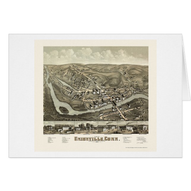 Unionville, CT Panoramic Map - 1878 (Front Horizontal)
