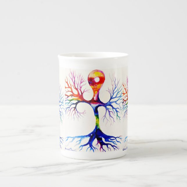 Unipolar neuron bone china mug (Front)