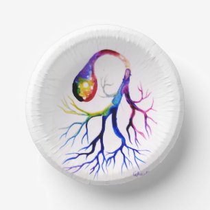 Unipolar neuron paper plate