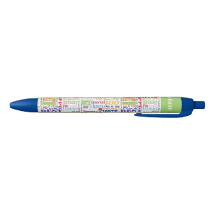 Unique 100th Birthday Party Personalized Gifts Blue Ink Pen