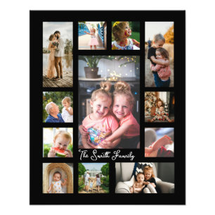 Unique 12 Photo Collage Minimalist Simple montage Print