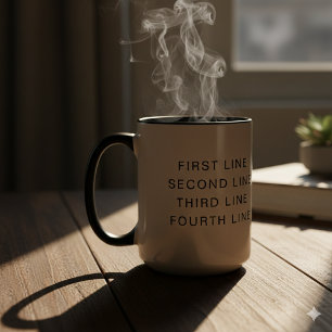 Unique 15 oz Combo Mug with Personalised Text