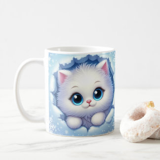 Unique 3D Kitten Mug Wrap - Sublimation Design