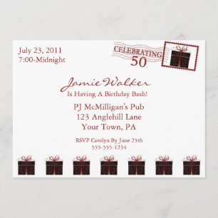 Unique 50th Birthday Party Invitation