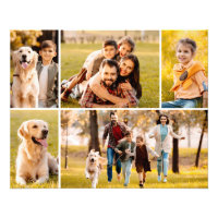 Unique 5 Photo Collage Simple White