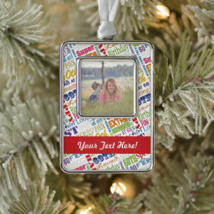 Unique 60th Birthday Party Personalised Gifts Silver Plated Framed Ornament