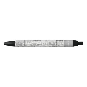 Unique 75th Birthday Party Personalised Gifts Black Ink Pen