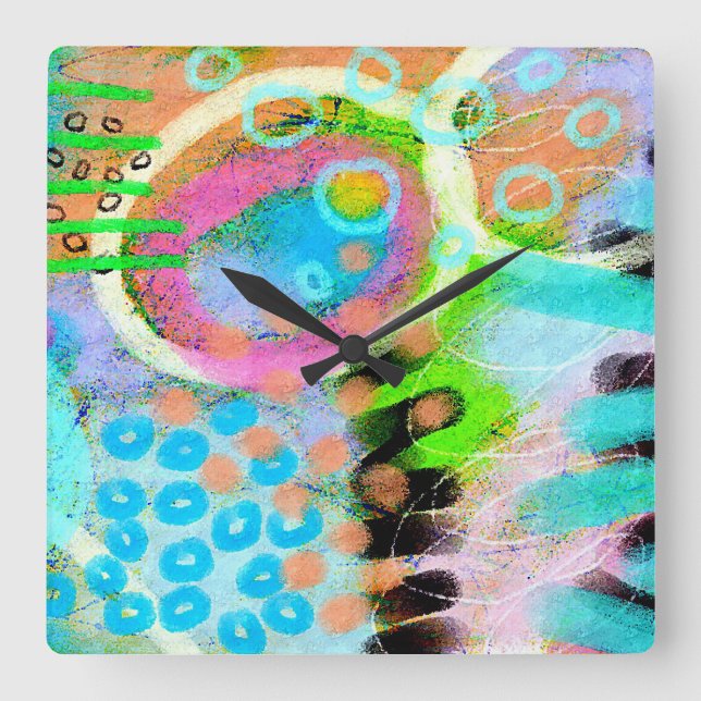 Unique Abstract Art Wall Clock (Front)