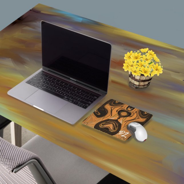 Unique Abstract Brown  Marble Liquid  Mousepad (Creator Uploaded)