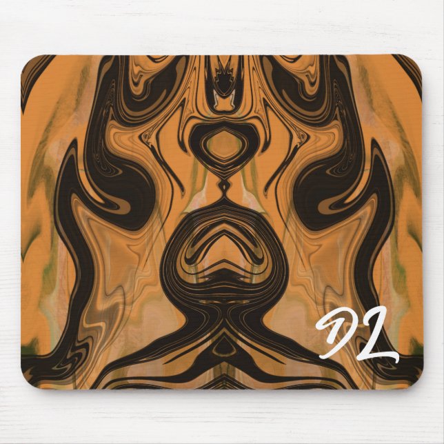 Unique Abstract Brown  Marble Liquid  Mousepad (Front)