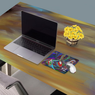 Unique Abstract Colourful Marble Liquid  Mousepad