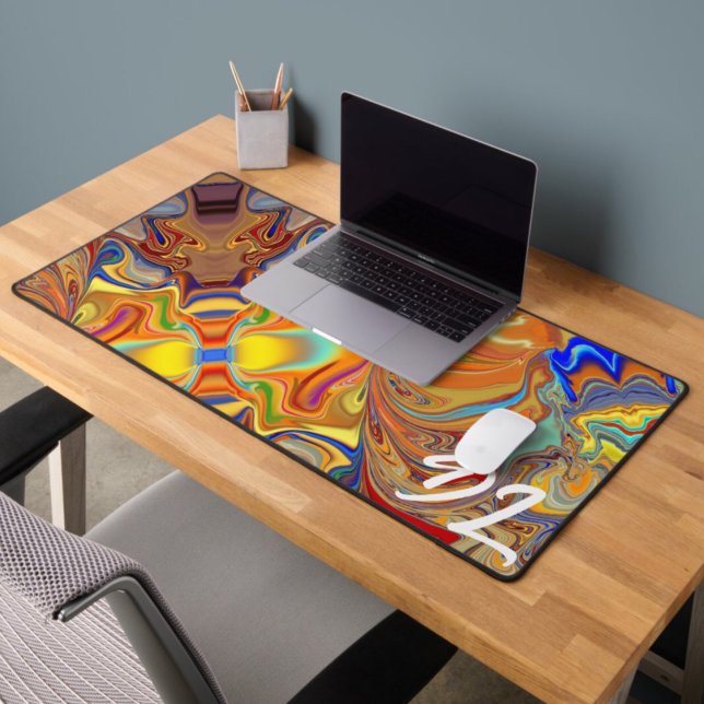 Unique Abstract Colourful Marble Liquid  Mousepad Desk Mat (Creator Uploaded)