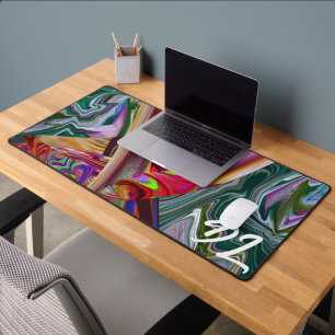Unique Abstract Colourful Marble Liquid Mousepad Desk Mat