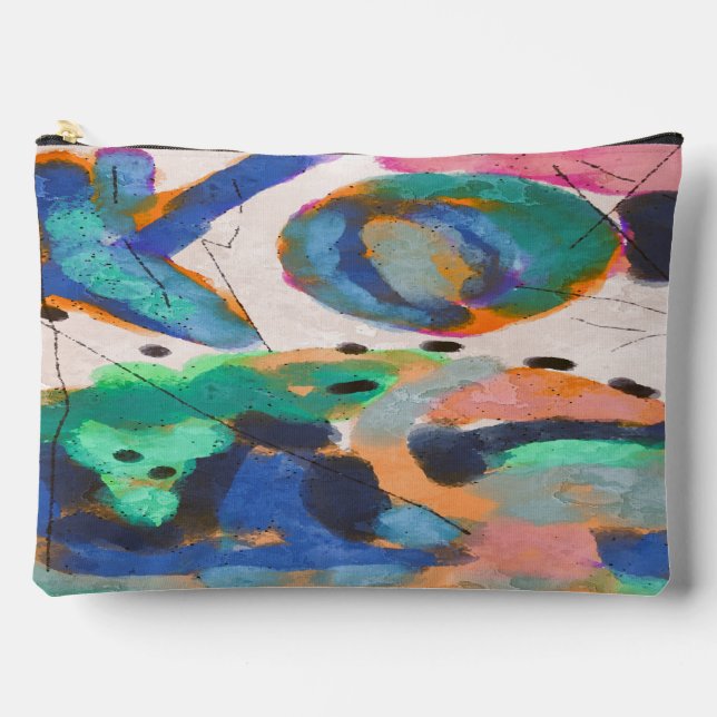 Unique Abstract Digital Art Accessory Pouch (Front)