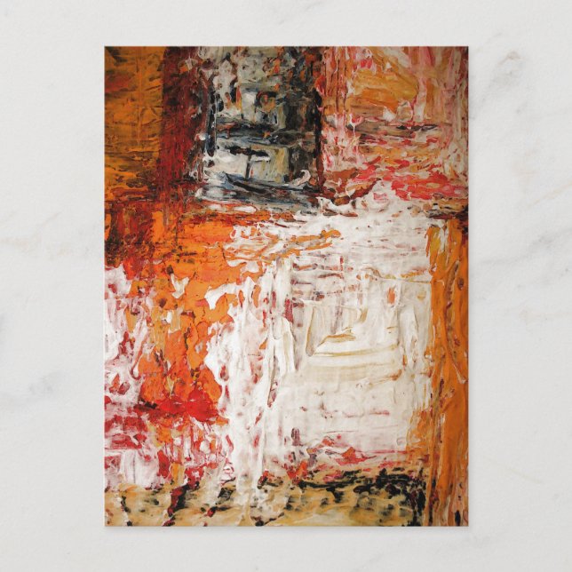 Unique Abstract Expressionist Paint Art Postcard (Front)