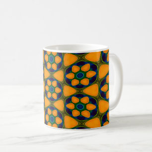 Unique Abstract Flowers Pattern Coffee Mug