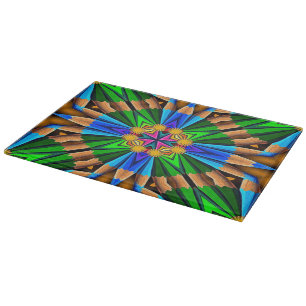 Unique Abstract Flowers Pattern Cutting Board