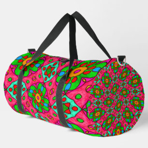 Unique Abstract Flowers Pattern Duffle Bag