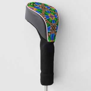 Unique Abstract Flowers Pattern Golf Head Cover