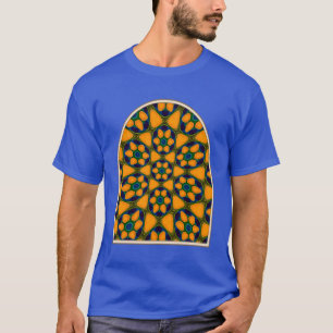 Unique Abstract Flowers Pattern T-Shirt