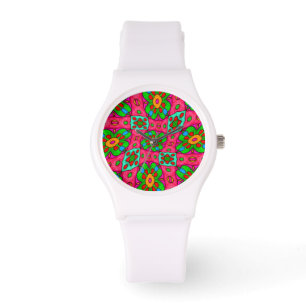 Unique Abstract Flowers Pattern Watch