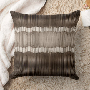 Unique Abstract Pattern Brown and Beige Cushion