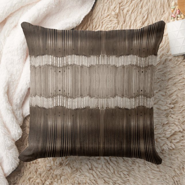 Unique Abstract Pattern Brown and Beige Cushion (Blanket)
