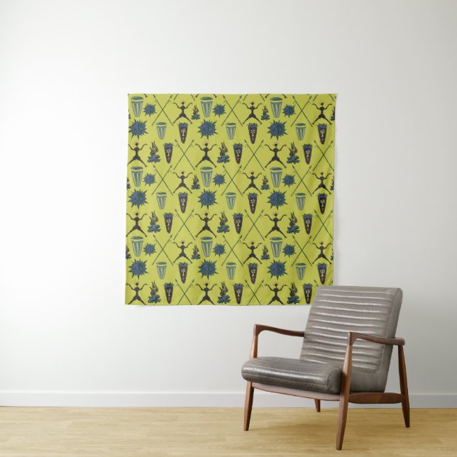 Unique Abstract Pattern Tapestry (In Situ)