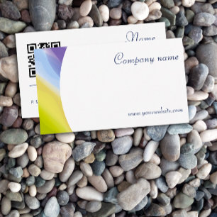 Unique abstract QR code lavender Business Card