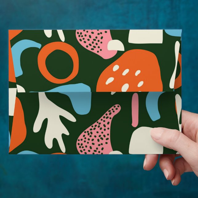 Unique Abstract Retro Colourful Shapes Pattern  Envelope (Creator Uploaded)