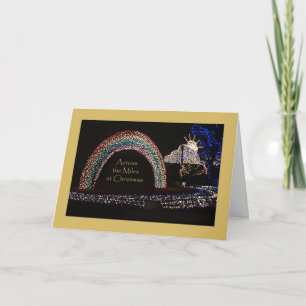 Unique Across the Miles Rainbow Christmas Card