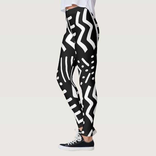Unique African Blue Bogolan Leggings  (Left)