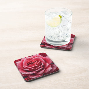 Unique AI-Generated Rose Design Coaster