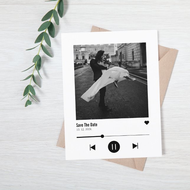 Unique Album Cover Music Song Viral Save the Date  Announcement Postcard (Creator Uploaded)