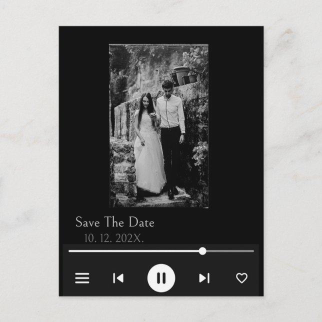 Unique Album Cover Music Song Viral Save the Date  Postcard (Front)