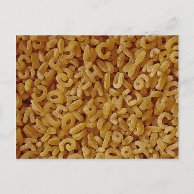 Unique Alphabet background Postcard (Front)
