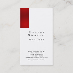 Unique amazing red white business card