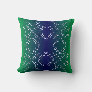 unique and beautiful blue-green pattern cushion