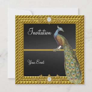 Unique and Elegant Black Gold Invitation