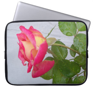 Unique and feminine laptop sleeve with a rose
