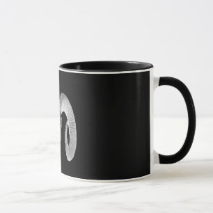 unique and handmade  goat skull mug