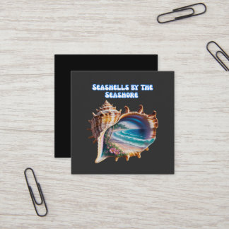 Unique and Modern Seashells Business Square Business Card