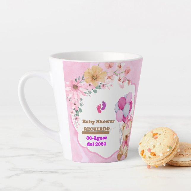 Unique and Personalized Baby Shower Keepsake Latte Mug (In Situ)