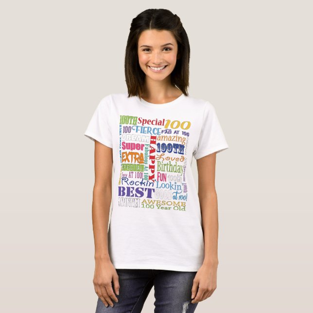 Unique And Special 100th Birthday Party Gifts T-Shirt (Front Full)